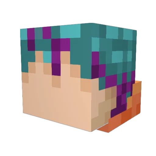 SkuyMon Minecraft avatar head, 3D render