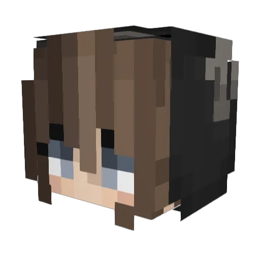 Skv Minecraft avatar head, 3D render