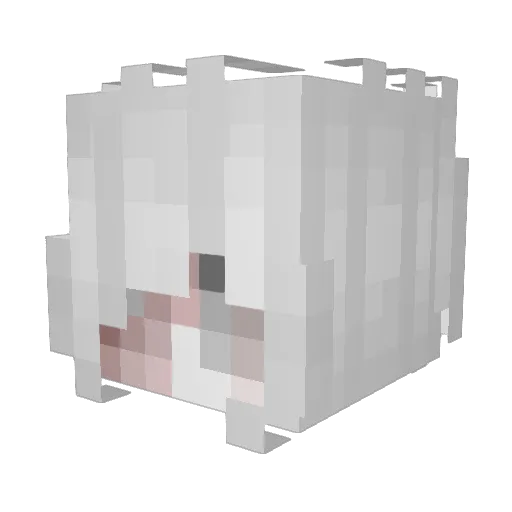 SkvllMvtt Minecraft avatar head, 3D render