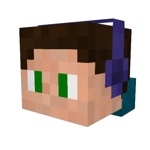 Skvord Minecraft avatar head, 3D render