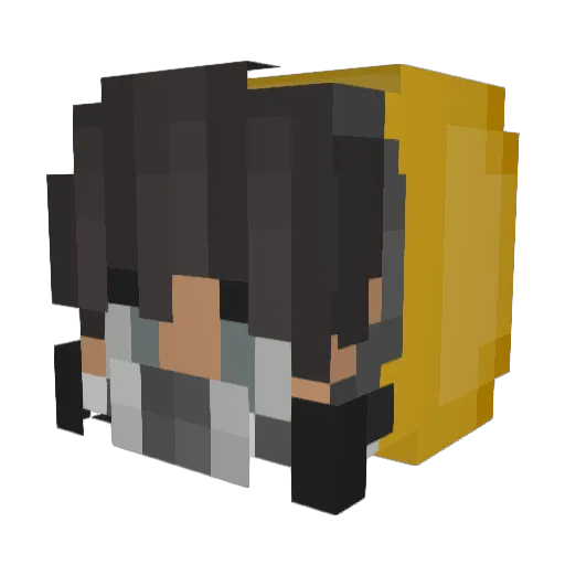 Skwarek69 Minecraft avatar head, 3D render