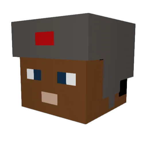 Skwel Minecraft avatar head, 3D render