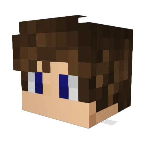 Skwirly Minecraft avatar head, 3D render