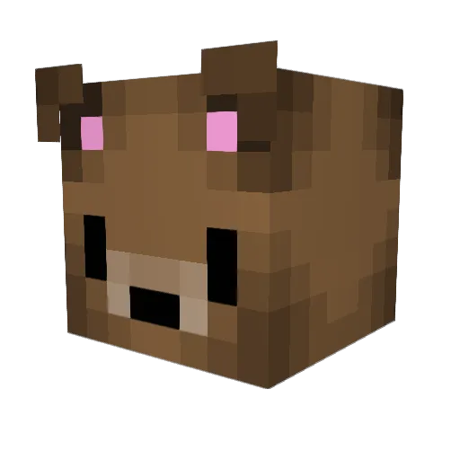Skwirrel Minecraft avatar head, 3D render