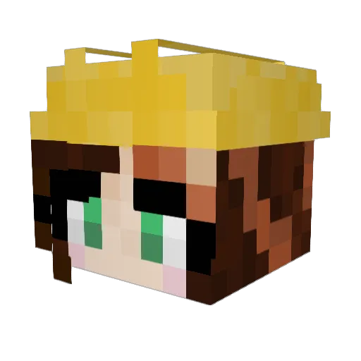 Skwirrelsy Minecraft avatar head, 3D render