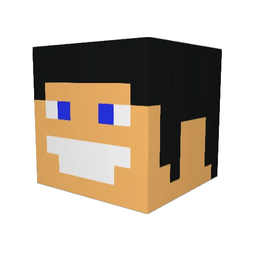 Skwiru Minecraft avatar head, 3D render