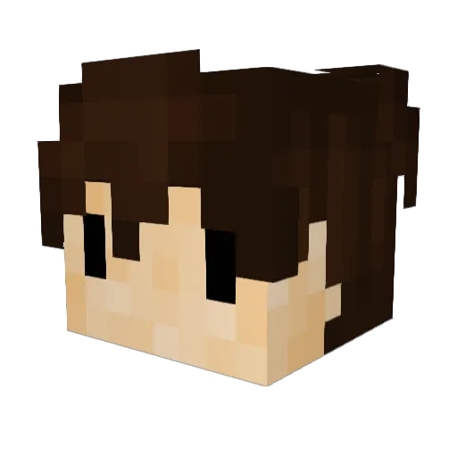 Skwishyat Minecraft avatar head, 3D render