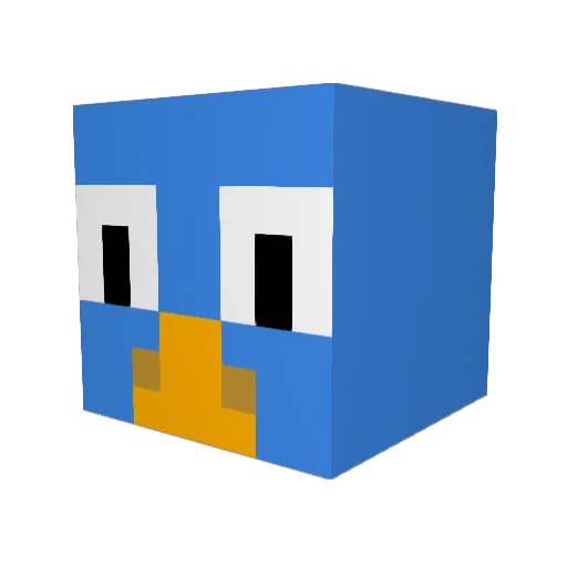 Skwogen Minecraft avatar head, 3D render