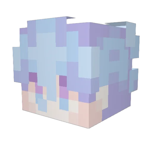 Skwyeehl Minecraft avatar head, 3D render