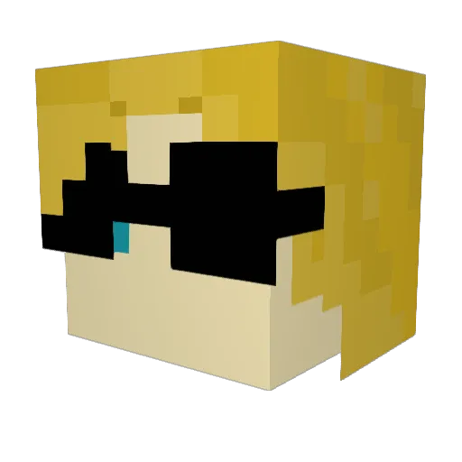 Sky0125 Minecraft avatar head, 3D render