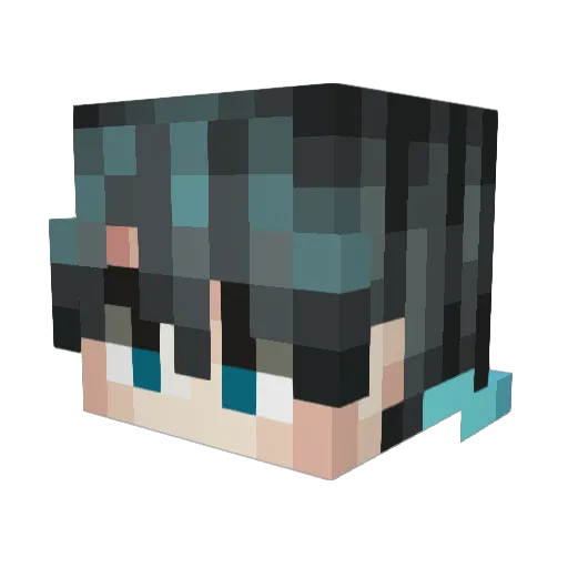 Sky3lien Minecraft avatar head, 3D render