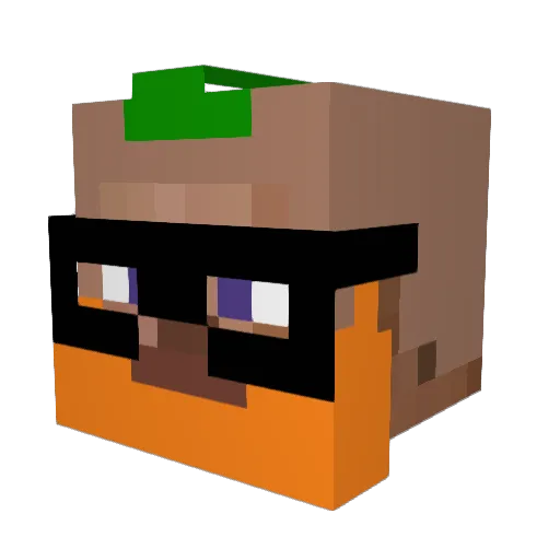 Sky4poker2 Minecraft avatar head, 3D render