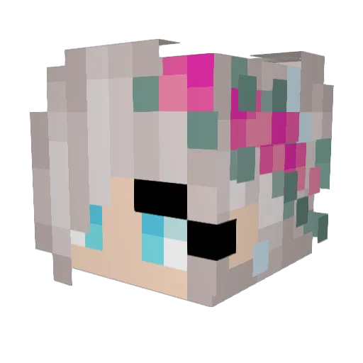 SkyAnja8 Minecraft avatar head, 3D render