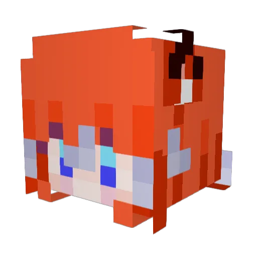 SkyBlueAviator Minecraft avatar head, 3D render