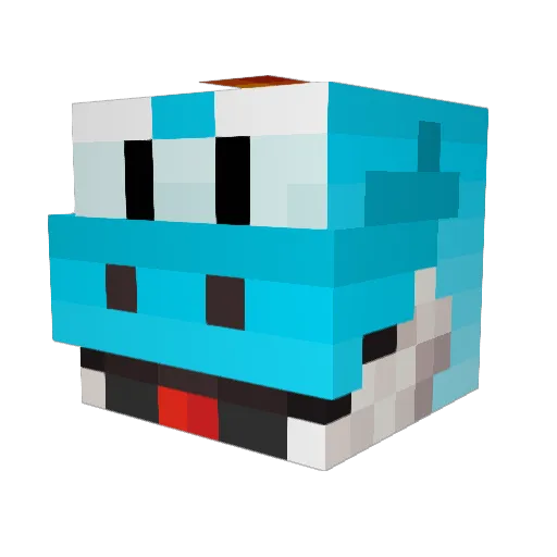 SkyBlueYoshi Minecraft avatar head, 3D render