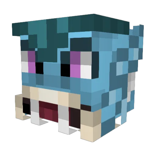 SkyBurger Minecraft avatar head, 3D render