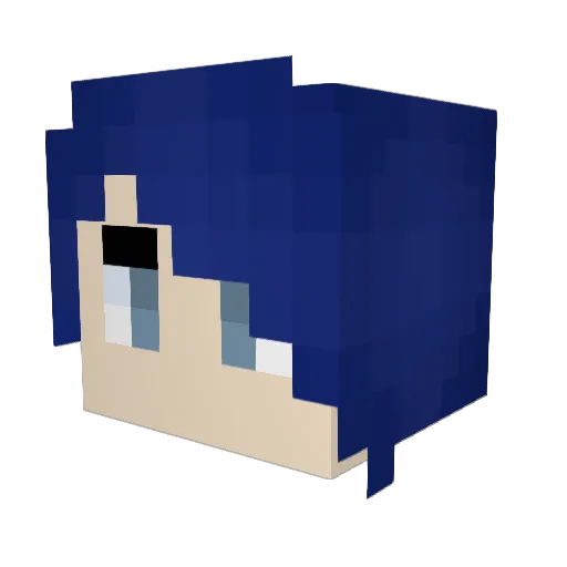 SkyCatGenesis Minecraft avatar head, 3D render