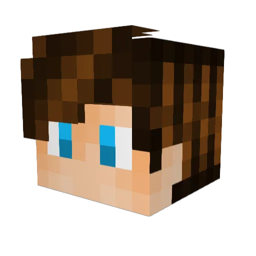 SkyCekcuu Minecraft avatar head, 3D render