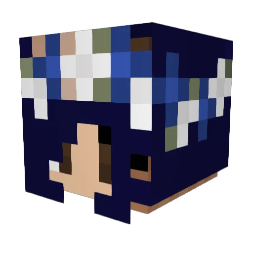 SkyD0se Minecraft avatar head, 3D render