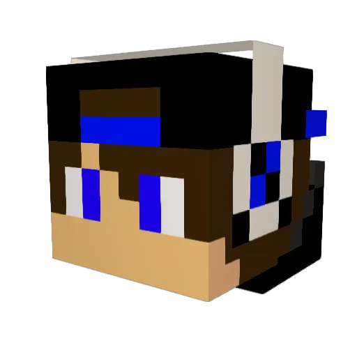 SkyDecay547 Minecraft avatar head, 3D render