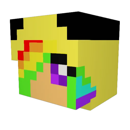 SkyDee10 Minecraft avatar head, 3D render