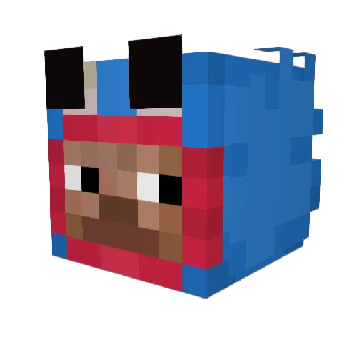 SkyDio Minecraft avatar head, 3D render