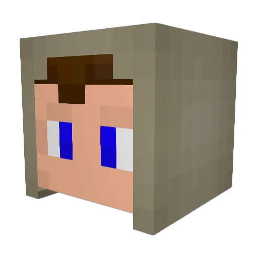 SkyDogeYT Minecraft avatar head, 3D render