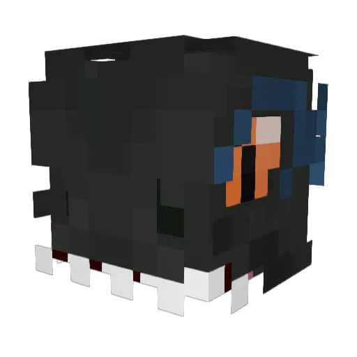 SkyDrache Minecraft avatar head, 3D render