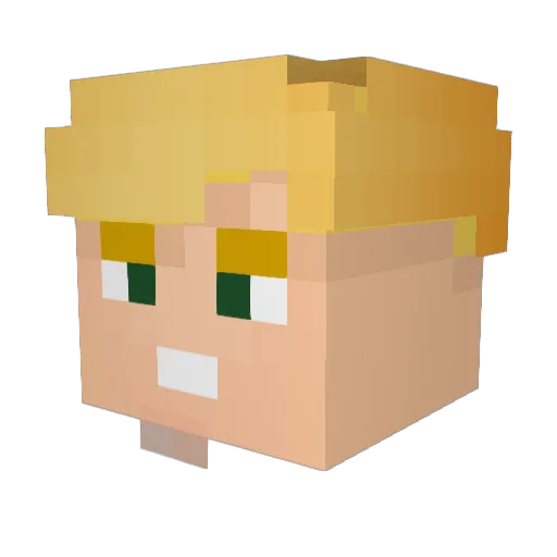 SkyDreams_ Minecraft avatar head, 3D render