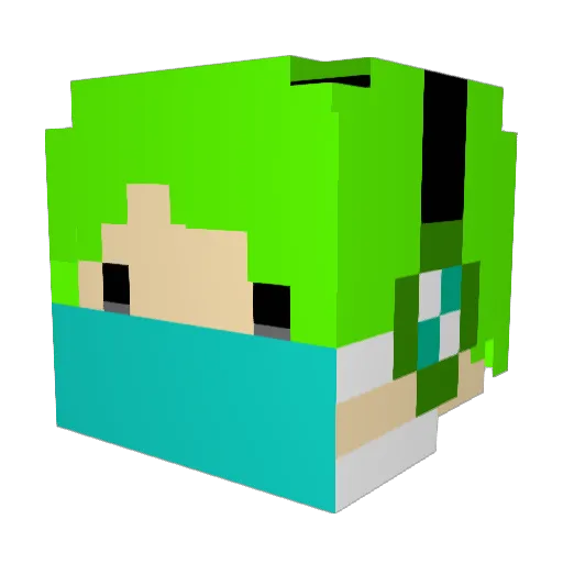 SkyDrive2 Minecraft avatar head, 3D render