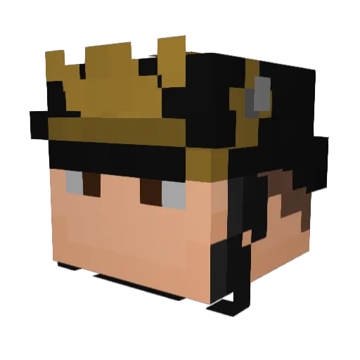 SkyDrive_1206 Minecraft avatar head, 3D render