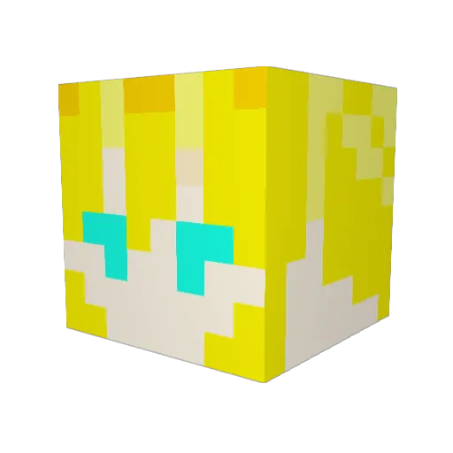 SkyFeather0121 Minecraft avatar head, 3D render