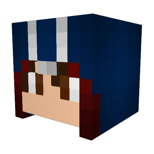 SkyFeder Minecraft avatar head, 3D render