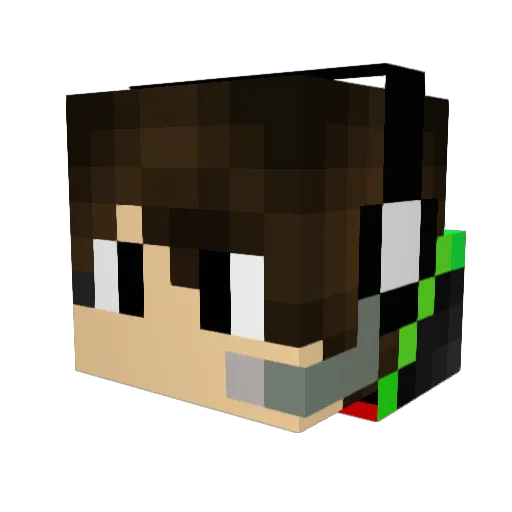 SkyFighter00 Minecraft avatar head, 3D render