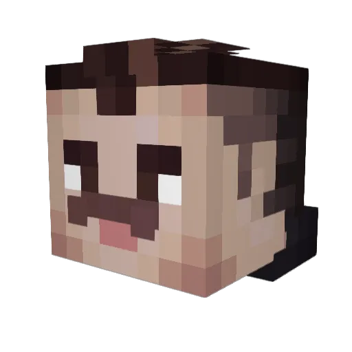 SkyFiles Minecraft avatar head, 3D render