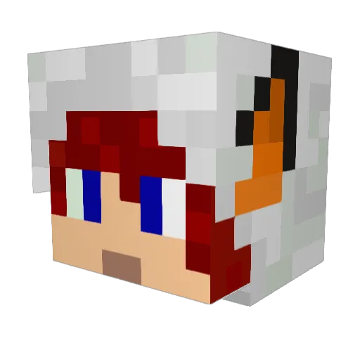 SkyFireMoon Minecraft avatar head, 3D render