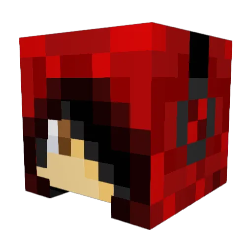 SkyFire_12 Minecraft avatar head, 3D render