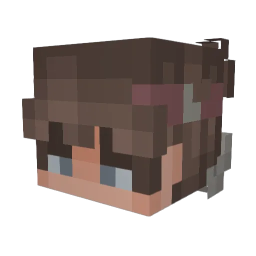 SkyGamerHD Minecraft avatar head, 3D render