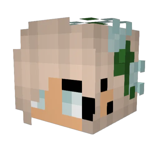 SkyGirl90 Minecraft avatar head, 3D render