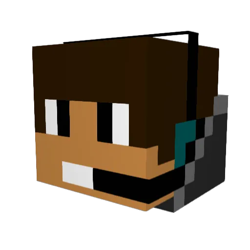 SkyKnight_54 Minecraft avatar head, 3D render