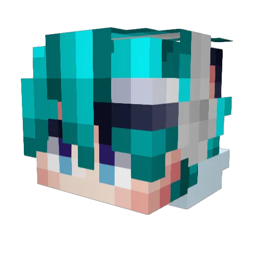 SkyKunG__Channel Minecraft avatar head, 3D render