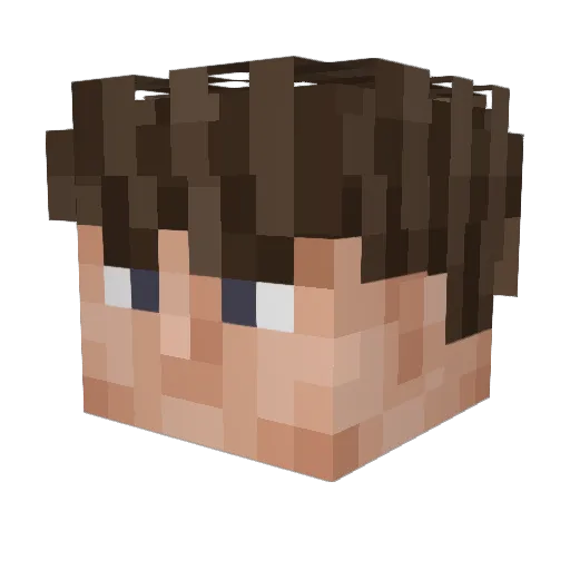 SkyLack Minecraft avatar head, 3D render