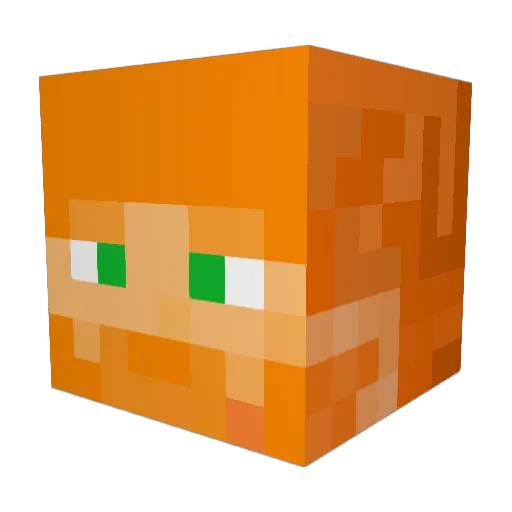 SkyLinus Minecraft avatar head, 3D render