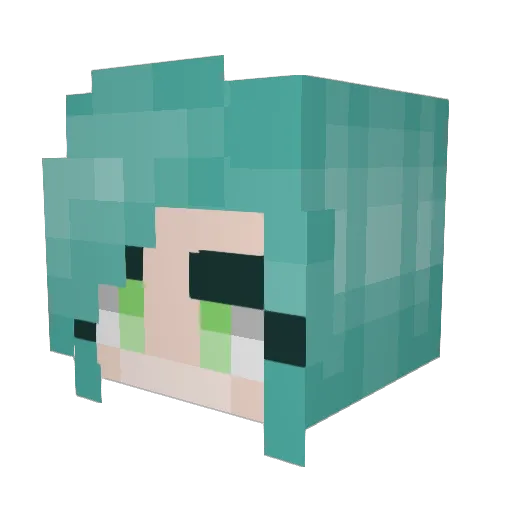 SkyLiss Minecraft avatar head, 3D render