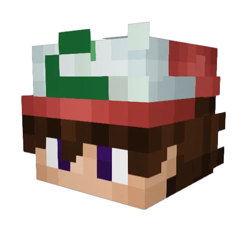 SkyList21 Minecraft avatar head, 3D render