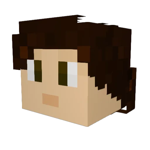 SkyLord11 Minecraft avatar head, 3D render