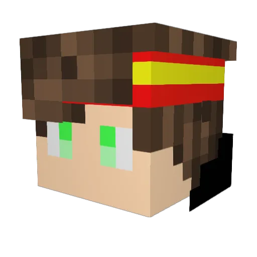 SkyLotuss Minecraft avatar head, 3D render