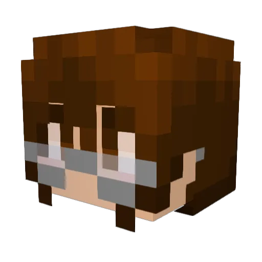 SkyLuna3 Minecraft avatar head, 3D render