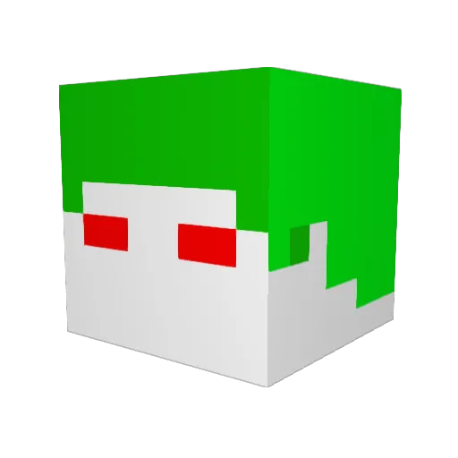 SkyMaxx Minecraft avatar head, 3D render