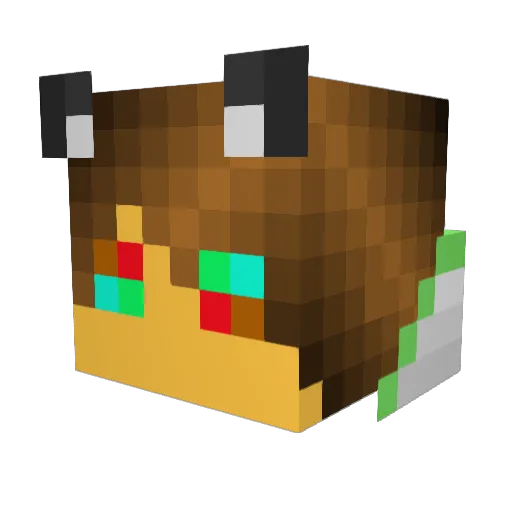 SkyMeRimBlaze Minecraft avatar head, 3D render